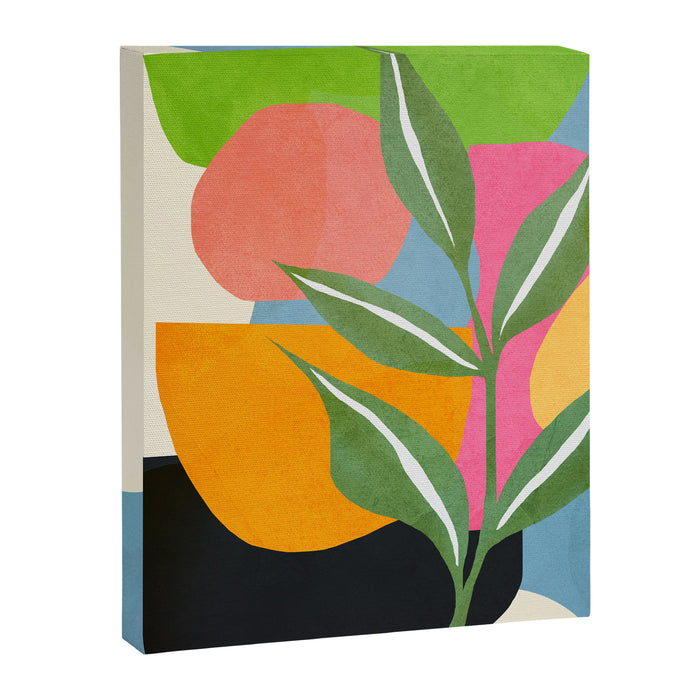 Minimal Modern Abstract Leaves 14 Canvas Print Gallery Image 1