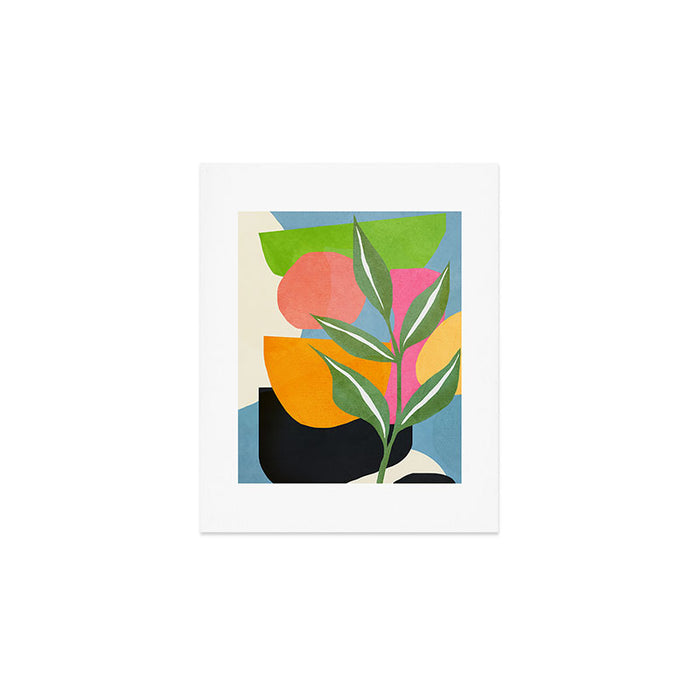 Minimal Modern Abstract Leaves 14 Art Print Gallery Image 1