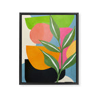 Minimal Modern Abstract Leaves 14 Framed Canvas Print Gallery Image 8