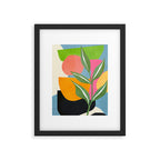 Minimal Modern Abstract Leaves 14 Framed Art Print Gallery Image 6