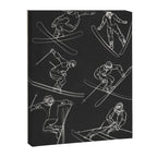 Minimal Skiers Line Art 1 Canvas Print Gallery Image 6