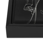 Minimal Skiers Line Art 1 Framed Canvas Print Gallery Image 3