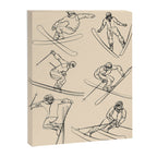 Minimal Skiers Line Art 2 Canvas Print Gallery Image 6