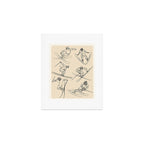 Minimal Skiers Line Art 2 Art Print Gallery Image 1