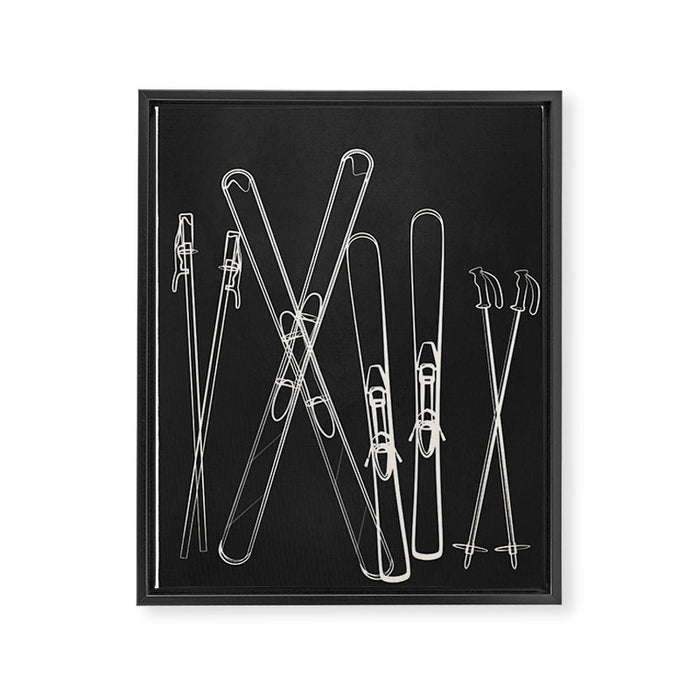 Minimal Skis 1 Framed Canvas Print Gallery Image 1