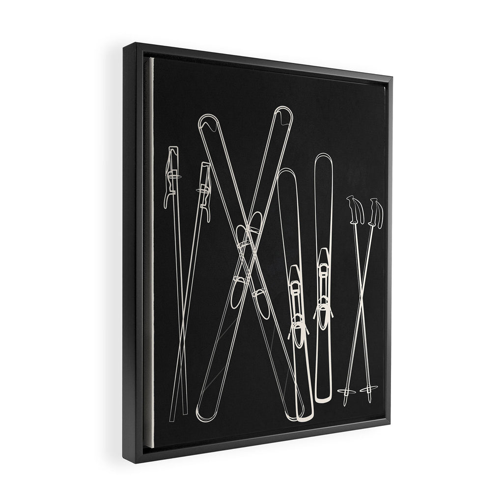 Minimal Skis 1 Framed Canvas Print Gallery Image 2