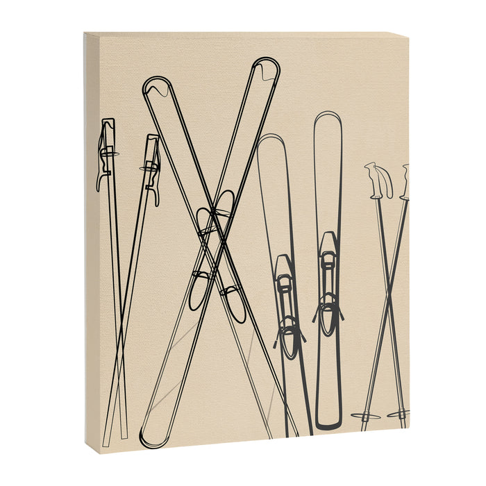 Minimal Skis 2 Canvas Print Gallery Image 1