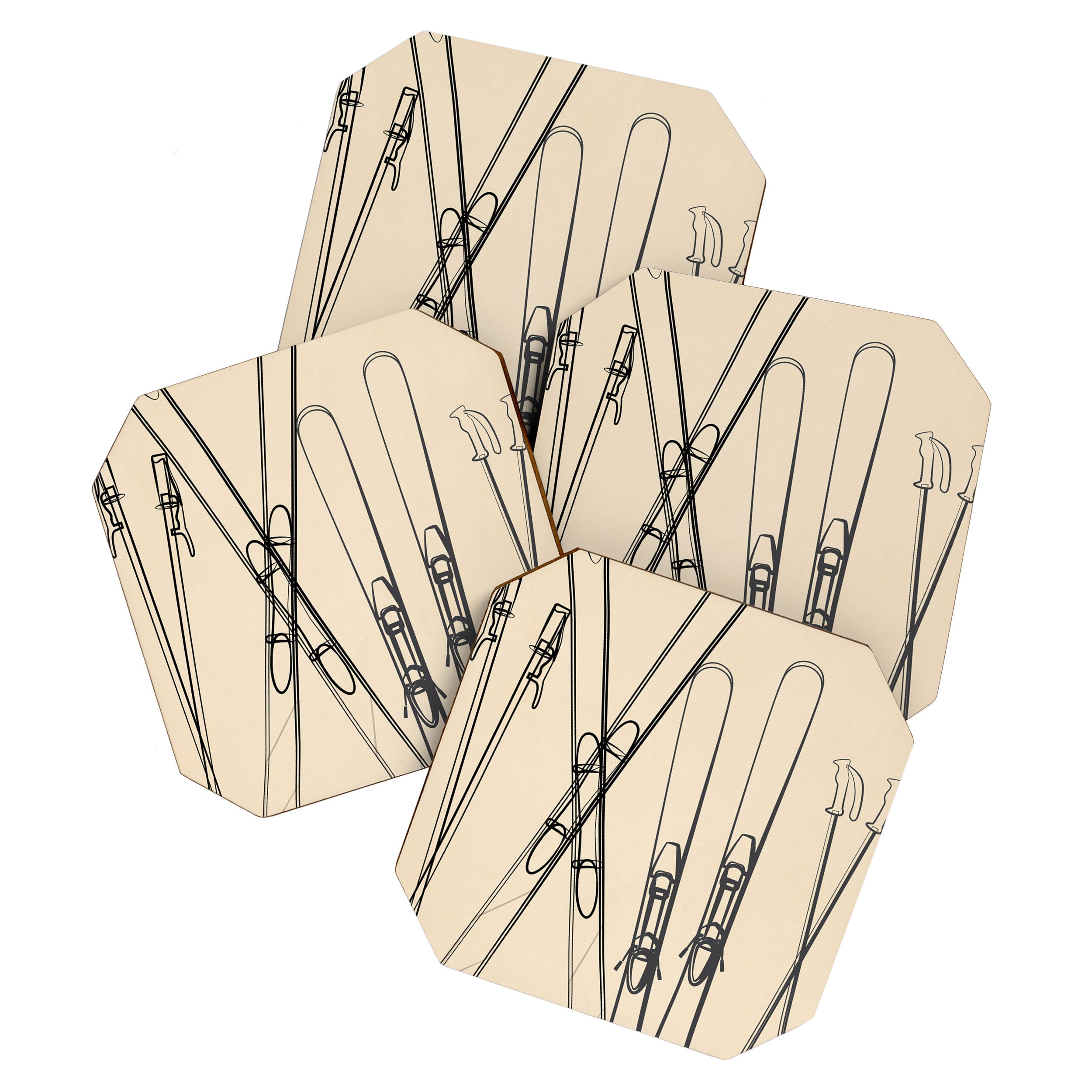 Minimal Skis 2 Coaster Gallery Image 1