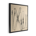 Minimal Skis 2 Framed Canvas Print Gallery Image 2
