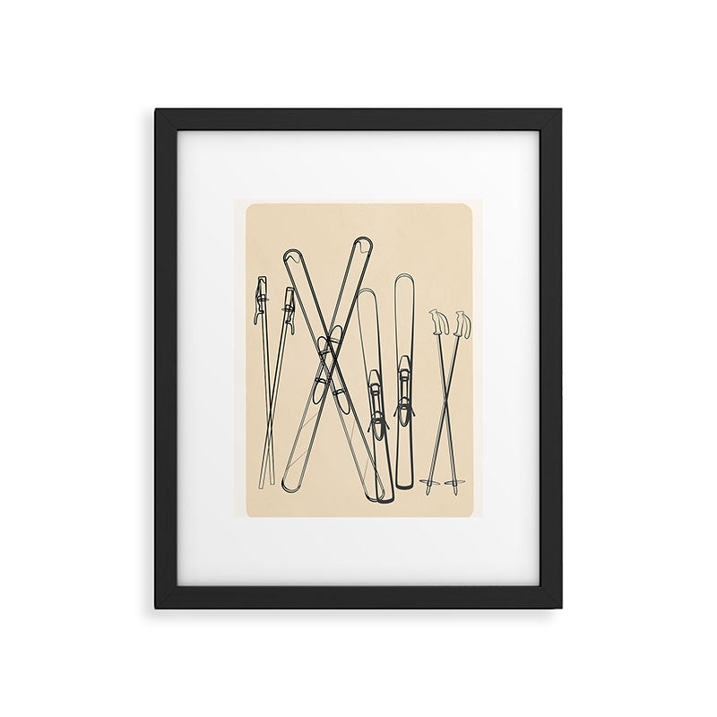 Minimal Skis 2 Framed Art Print Gallery Image 5