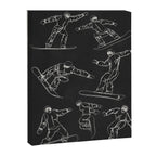 Minimal Snowboarders Line Art 1 Canvas Print Gallery Image 6