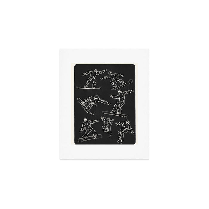 Minimal Snowboarders Line Art 1 Art Print Gallery Image 1