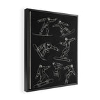 Minimal Snowboarders Line Art 1 Framed Canvas Print Gallery Image 2