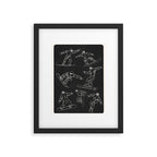 Minimal Snowboarders Line Art 1 Framed Art Print Gallery Image 5