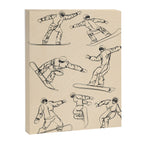 Minimal Snowboarders Line Art 2 Canvas Print Gallery Image 6
