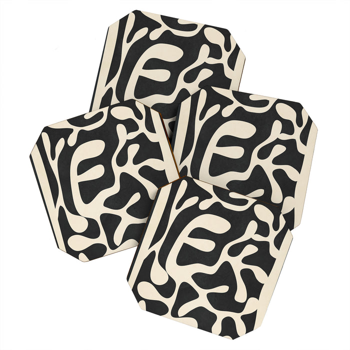 Minimalist Abstract Leaves 1 Coaster Gallery Image 1
