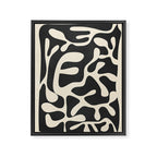 Minimalist Abstract Leaves 1 Framed Canvas Print Gallery Image 6