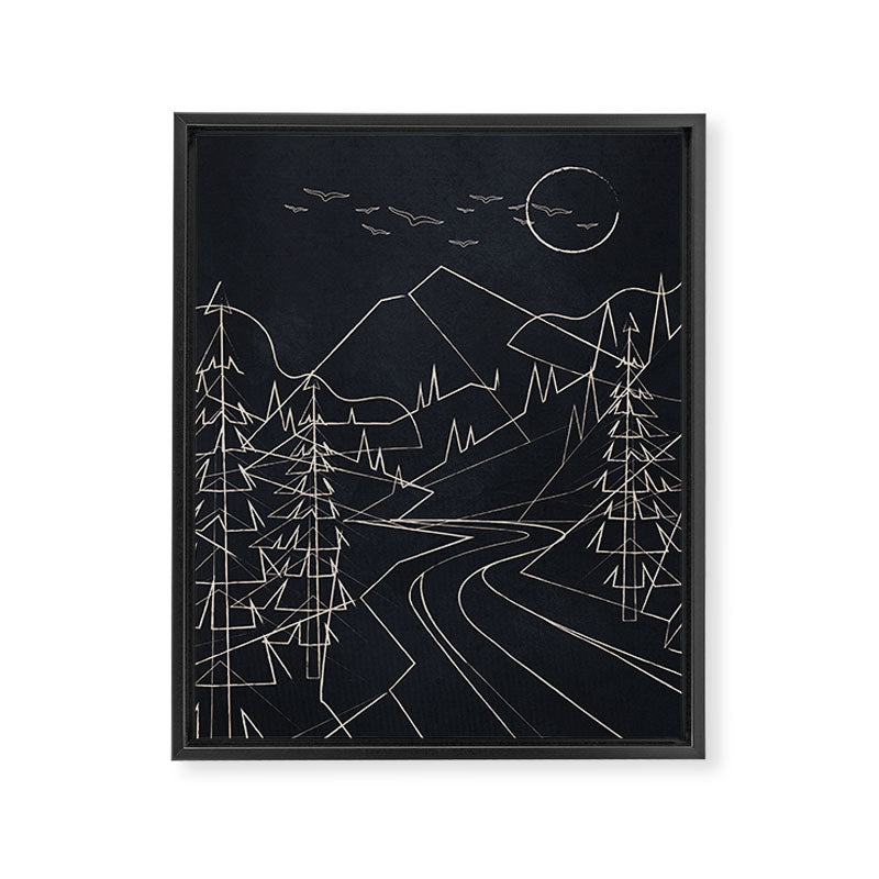 Minimalist Landscape 3 Framed Canvas Print Gallery Image 8