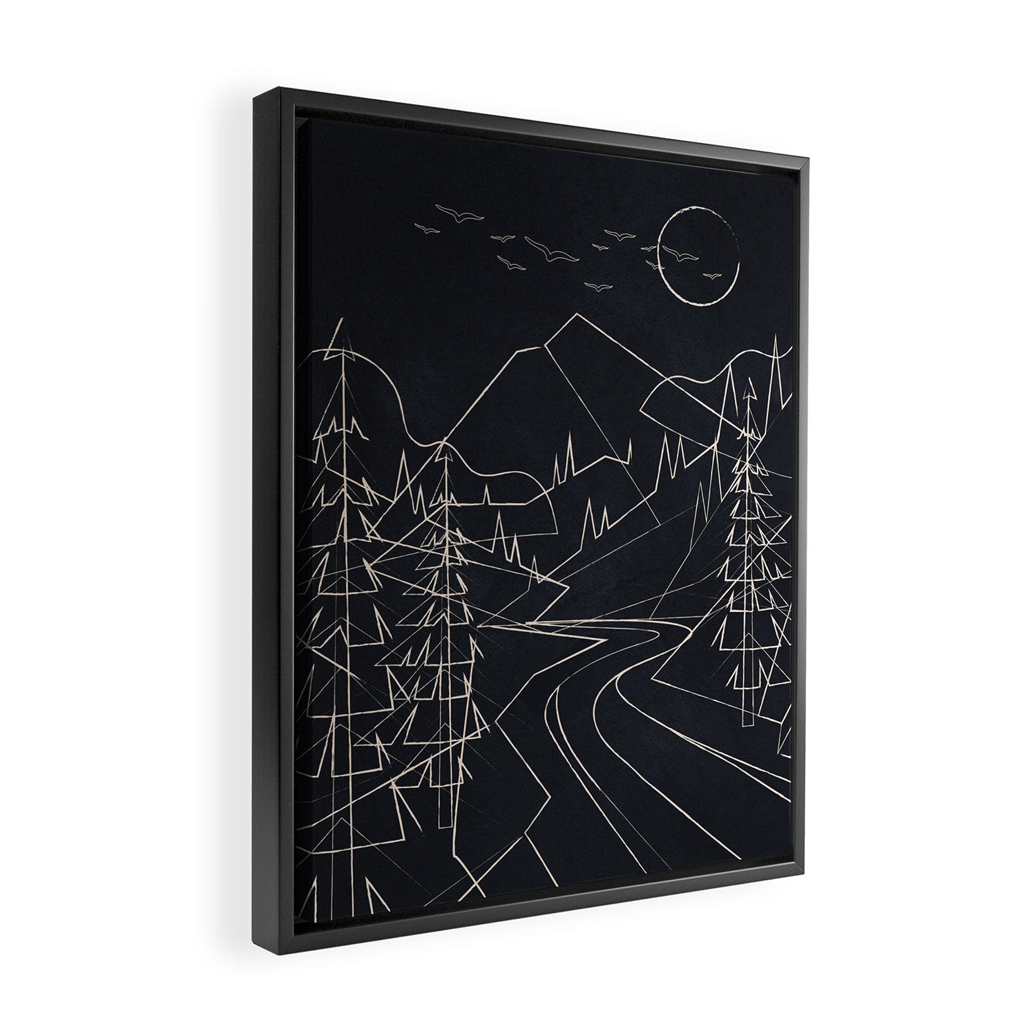 Minimalist Landscape 3 Framed Canvas Print Gallery Image 2