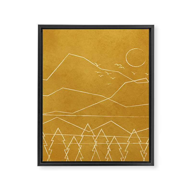 Minimalist Landscape Line Art II Framed Canvas Print Gallery Image 8