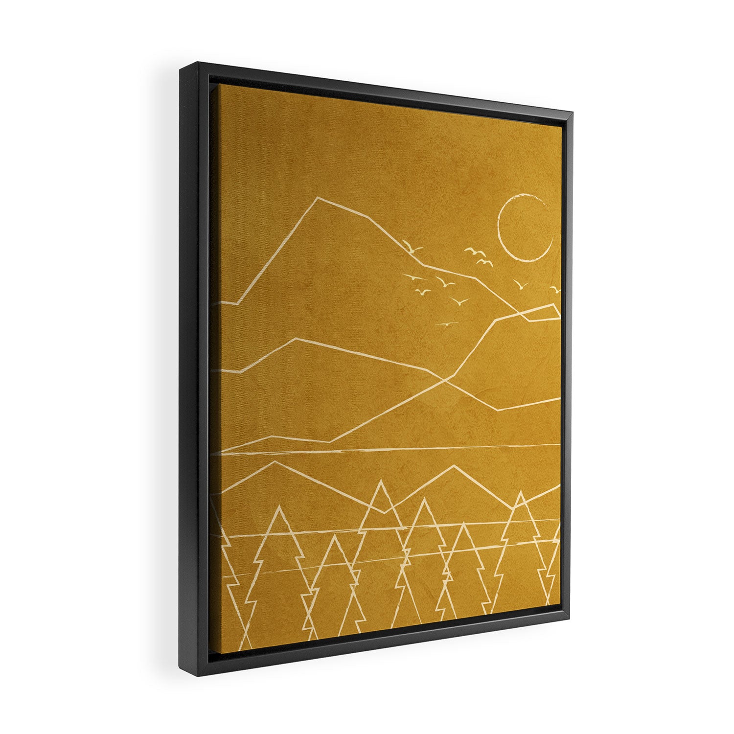 Minimalist Landscape Line Art II Framed Canvas Print Gallery Image 2