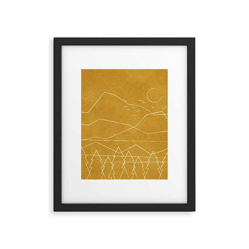 Minimalist Landscape Line Art II Framed Art Print Gallery Image 6