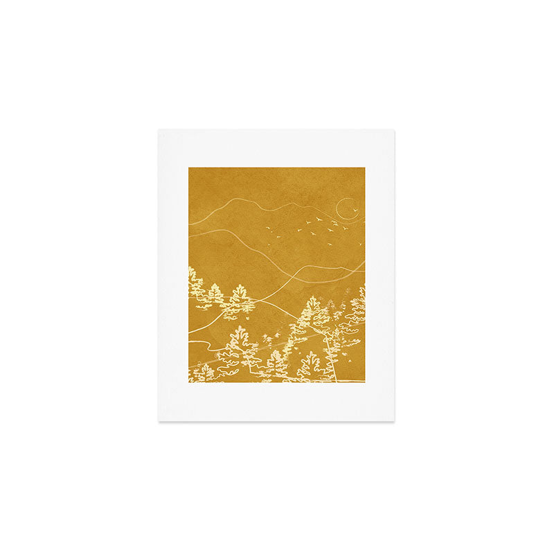 Minimalist Landscape Line Art III Art Print Gallery Image 1