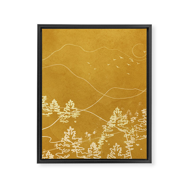 Minimalist Landscape Line Art III Framed Canvas Print Gallery Image 8