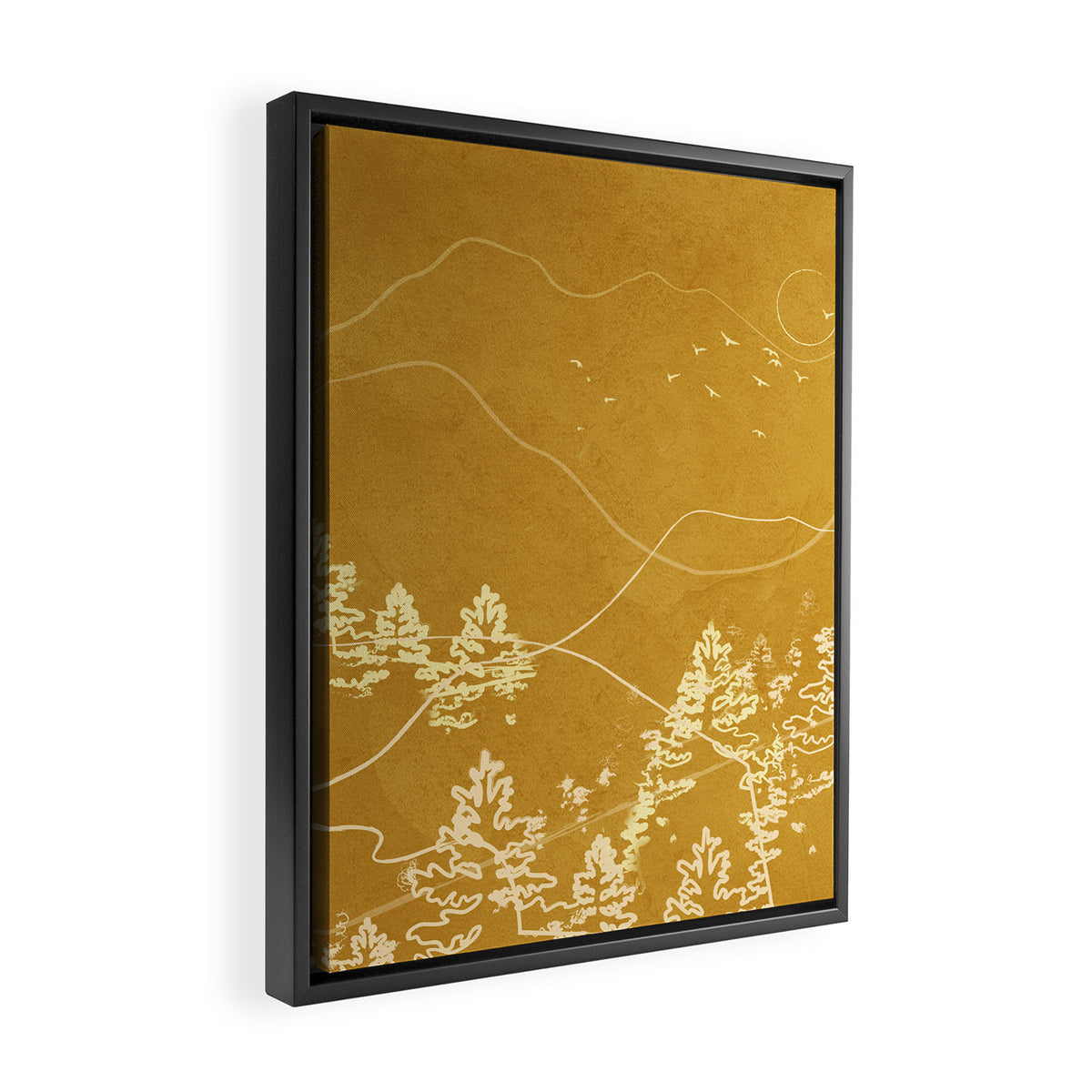 Minimalist Landscape Line Art III Framed Canvas Print Gallery Image 2