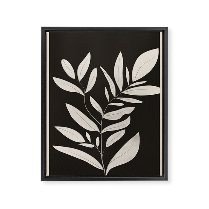 Minimalist plants and leaves Art 3 Framed Canvas Print Gallery Image 1