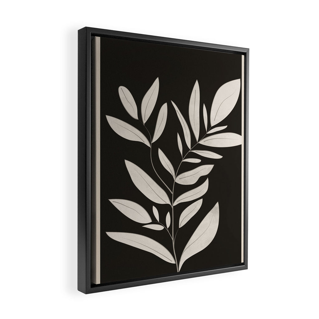 Minimalist plants and leaves Art 3 Framed Canvas Print Gallery Image 2