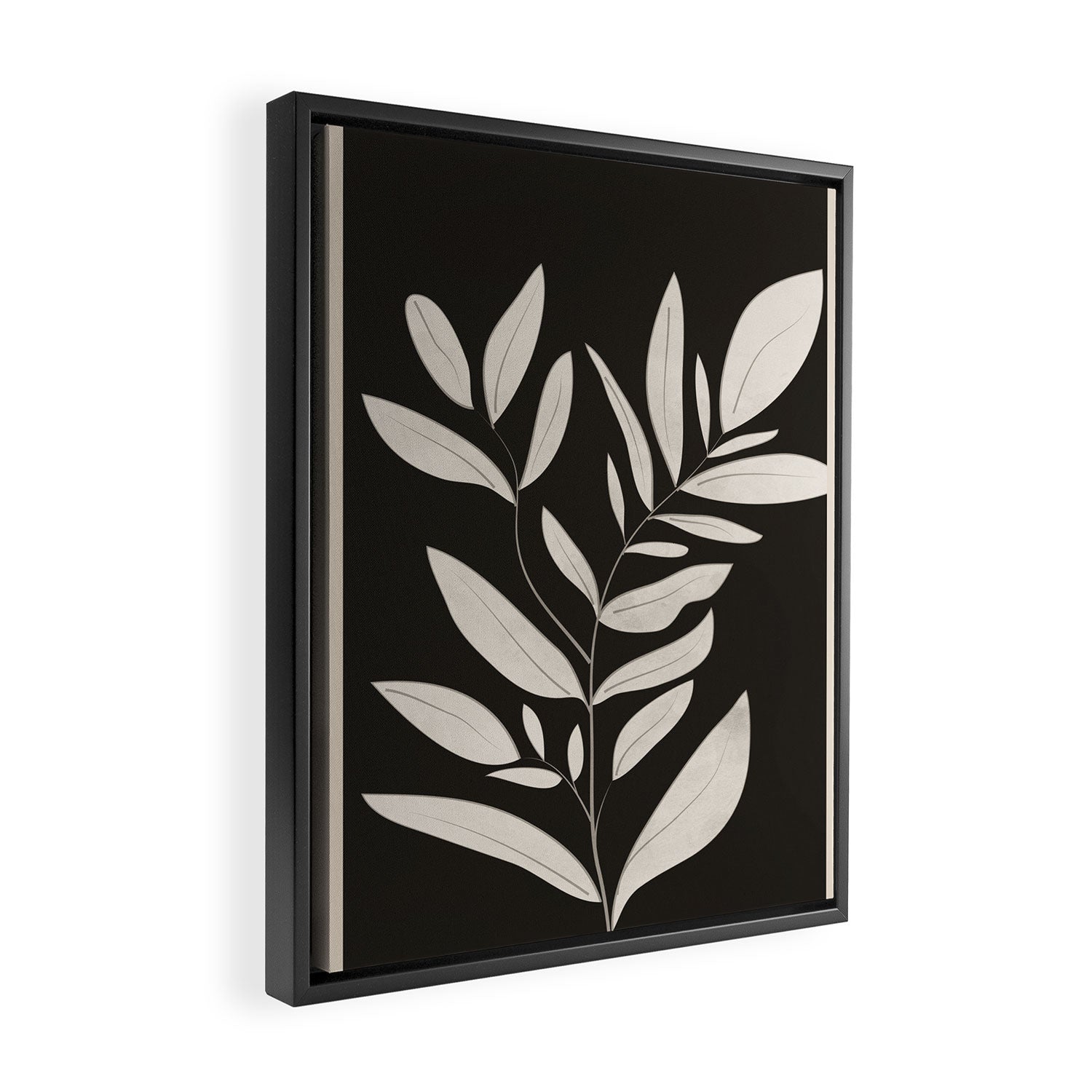 Minimalist plants and leaves Art 3 Framed Canvas Print Gallery Image 2