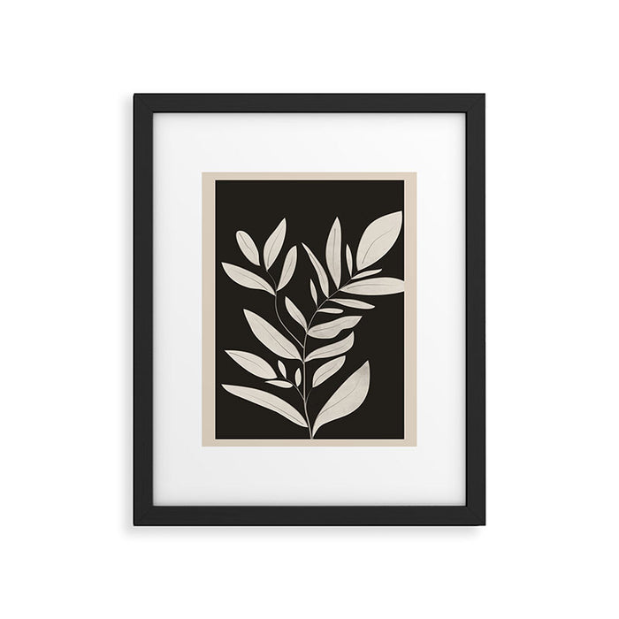 Minimalist plants and leaves Art 3 Framed Art Print Gallery Image 1