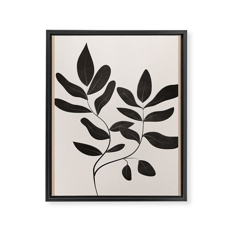 Minimalist plants and leaves Art 8 Framed Canvas Print Gallery Image 6