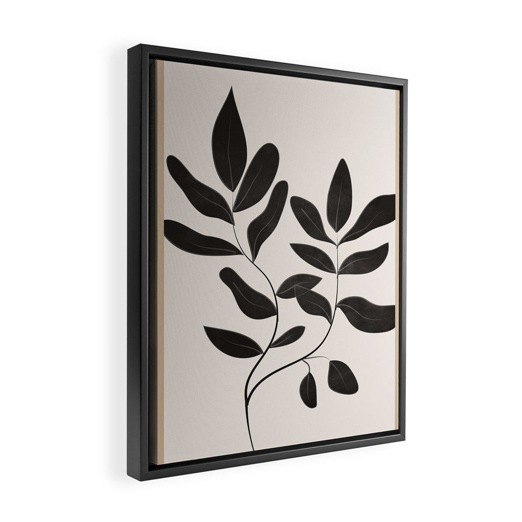 Minimalist plants and leaves Art 8 Framed Canvas Print Gallery Image 2