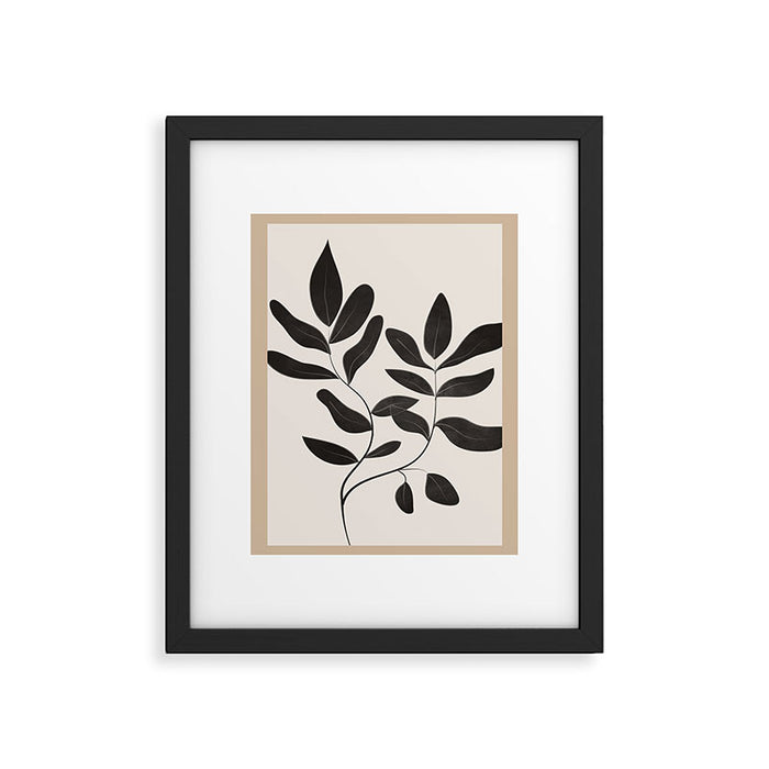 Minimalist plants and leaves Art 8 Framed Art Print Gallery Image 1
