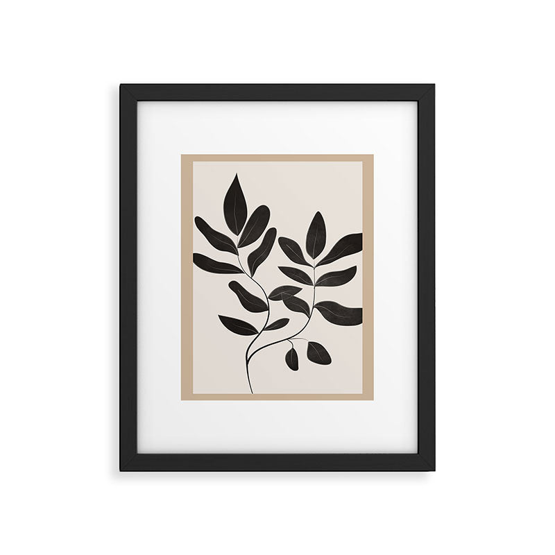 Minimalist plants and leaves Art 8 Framed Art Print Gallery Image 5