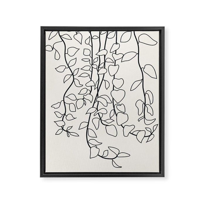 Minimalist Vines II Framed Canvas Print Gallery Image 1