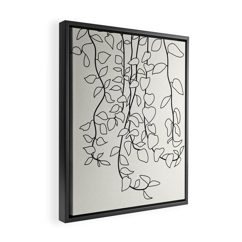 Minimalist Vines II Framed Canvas Print Gallery Image 2