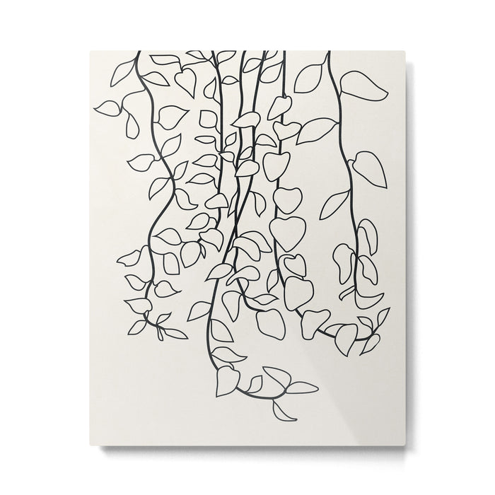 Minimalist Vines II Metal Print Gallery Image 1