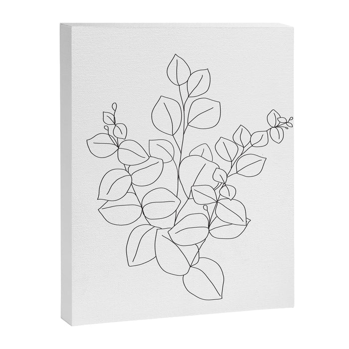 Minimalistic Eucalyptus  Line Art Canvas Print Gallery Image 1