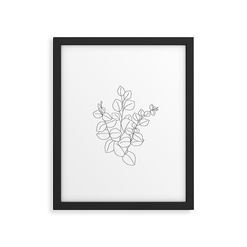 Minimalistic Eucalyptus  Line Art Framed Art Print Gallery Image 5