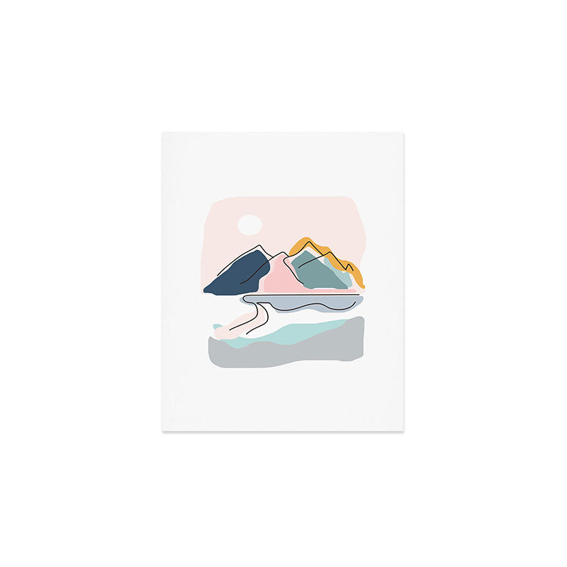 Minimalistic Landscape Art Print Gallery Image 1