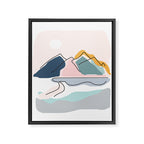 Minimalistic Landscape Framed Canvas Print Gallery Image 6