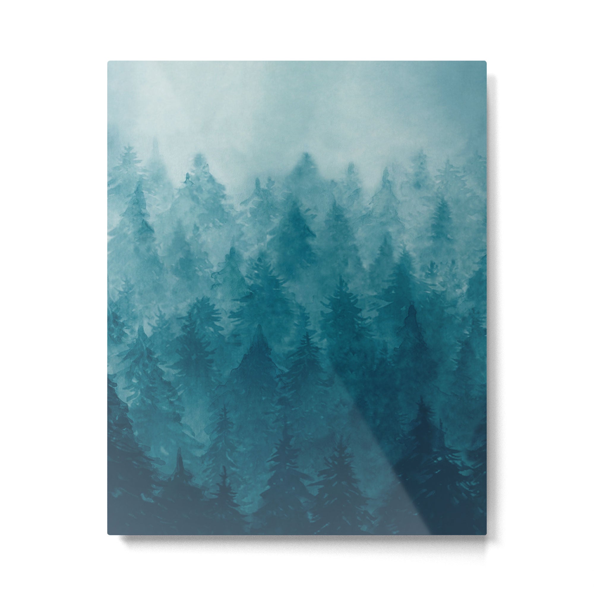 Misty Pine Forest Metal Print Gallery Image 4