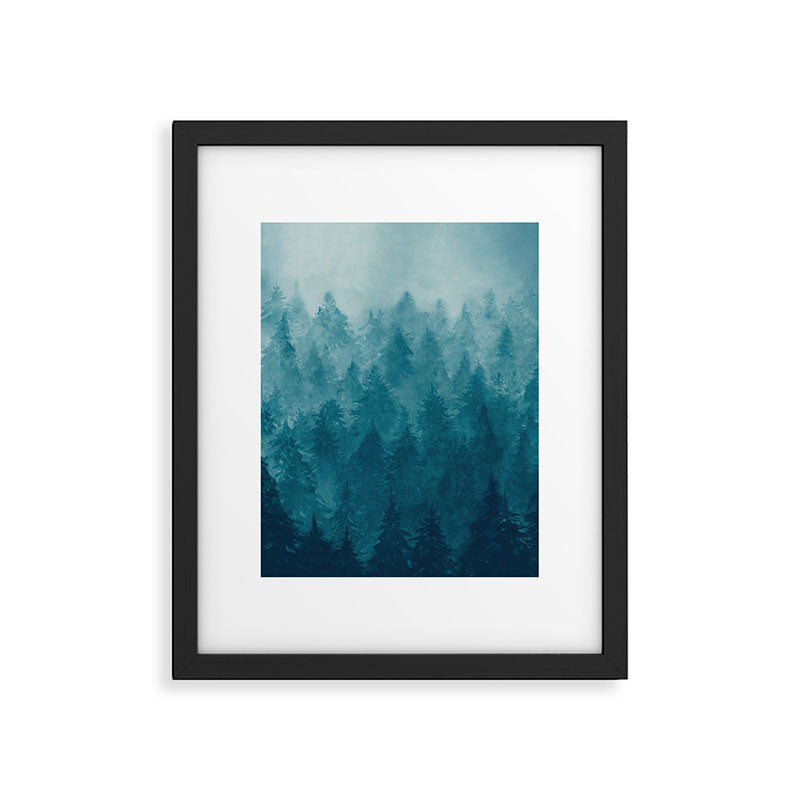 Misty Pine Forest Framed Art Print Gallery Image 4