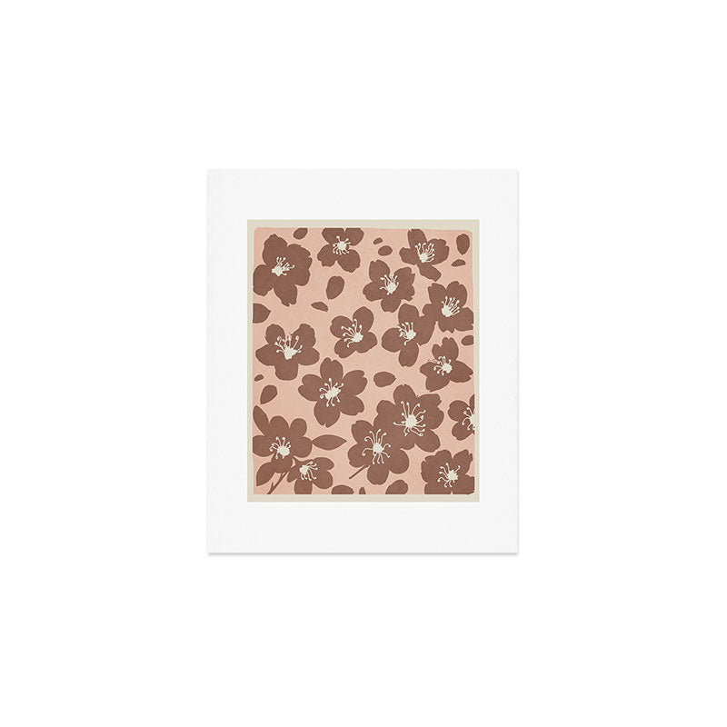 Mocha Blossoms Harmony Art Print Gallery Image 1