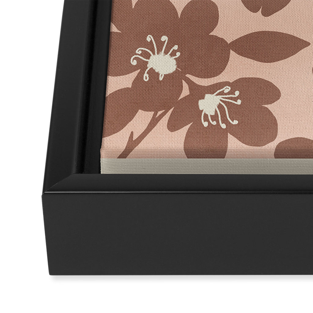 Mocha Blossoms Harmony Framed Canvas Print Gallery Image 3