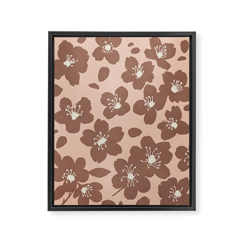 Mocha Blossoms Harmony Framed Canvas Print Gallery Image 8