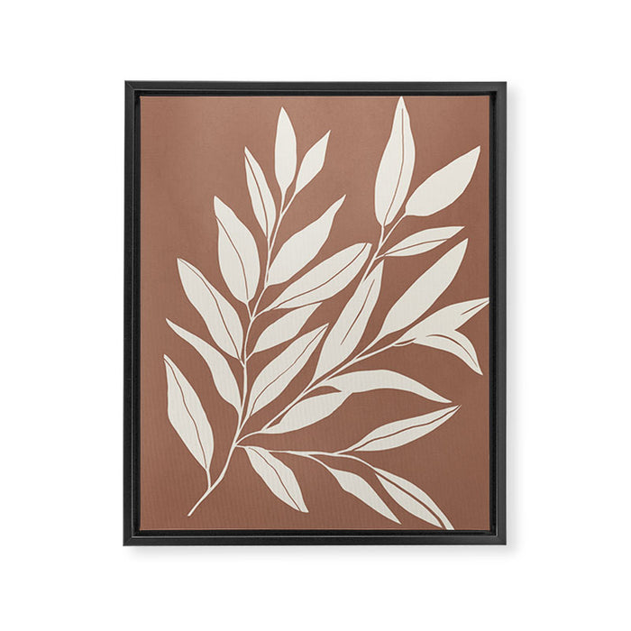 Mocha Branching Simplicity Framed Canvas Print Gallery Image 1